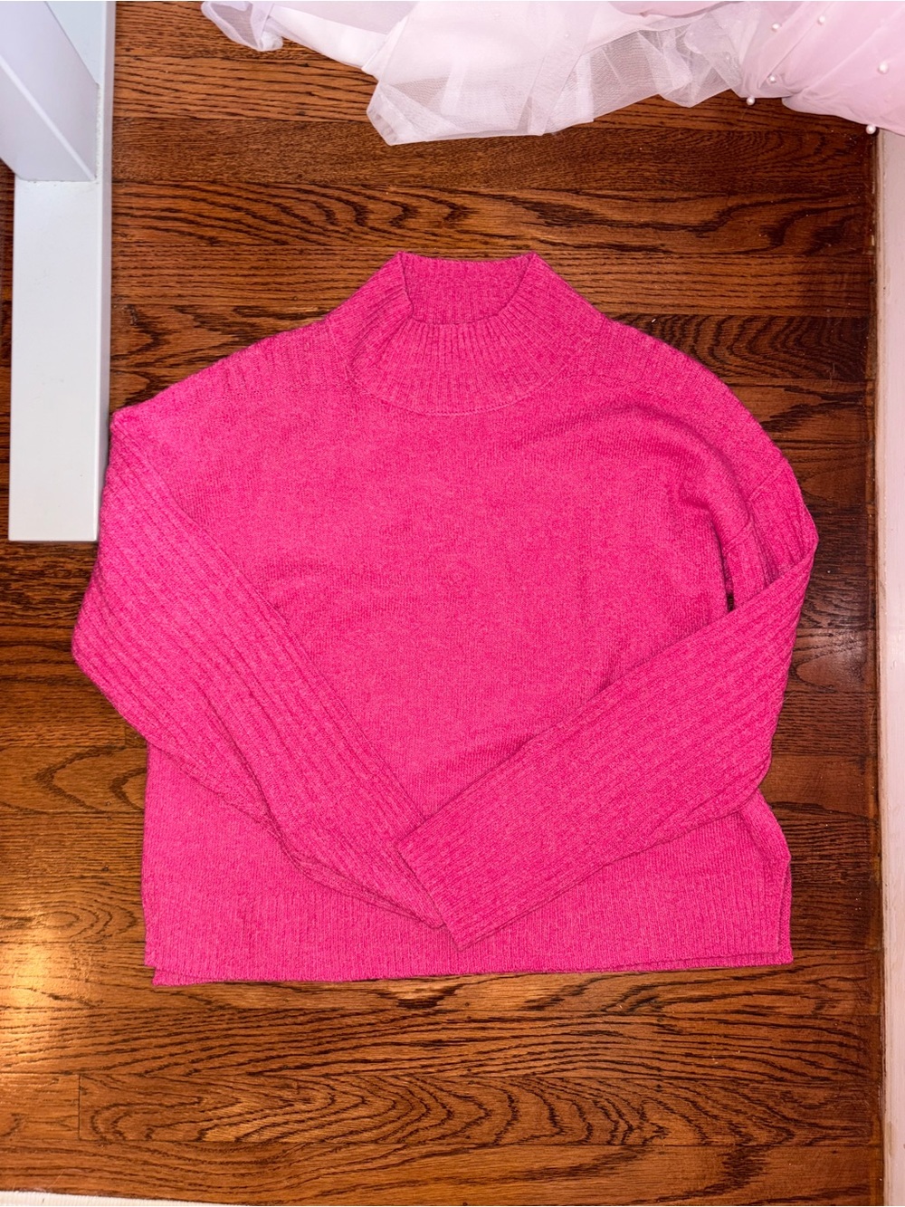 SO Hot Pink Mock Neck Sweater